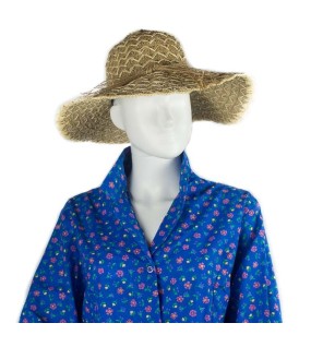 Blouse ou tablier vintage fleuri