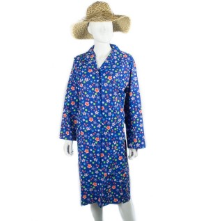 Blouse ou tablier vintage fleuri