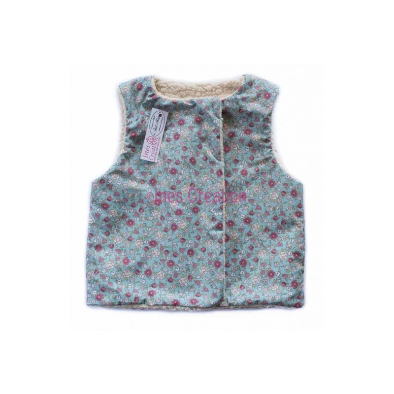 Gilet berger Sarina Menthe Rose