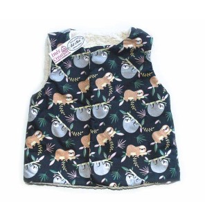 Gilet berger en sherpa écru Lazare Vintage