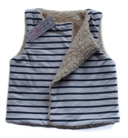 Gilet berger en sherpa écru Breton Marin