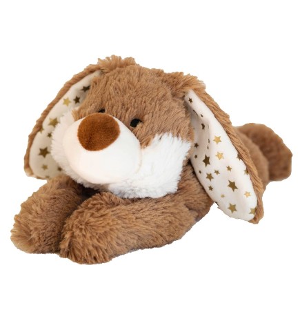 Bouillotte en peluche lapin étoilé aux grains de blé et fleurs de lavande Française