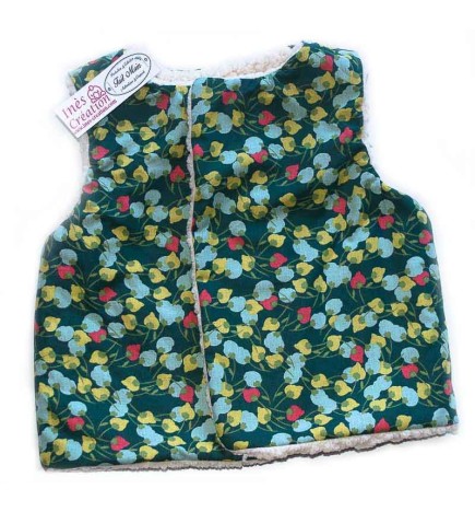 Gilet berger en sherpa écru Edbird Kisnek Vert