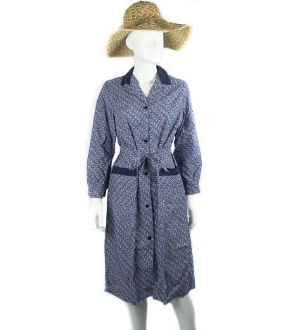 Blouse ou tablier vintage navy forme géométrique