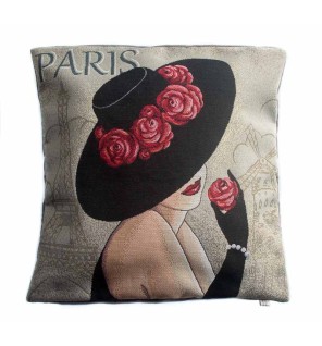 Lot Housses de coussin vintage Femme Rétro