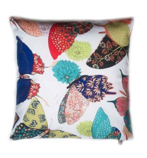 Housse de coussin vintage papillons 2