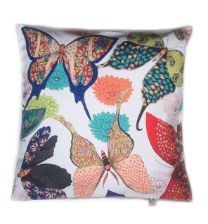 Housse de coussin vintage papillons 3