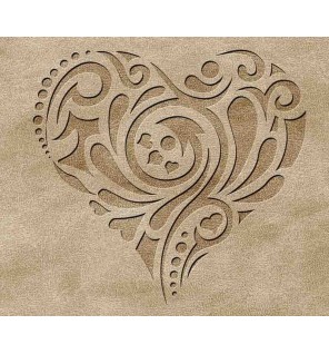 Tampon cuir 3D Coeur Tribal