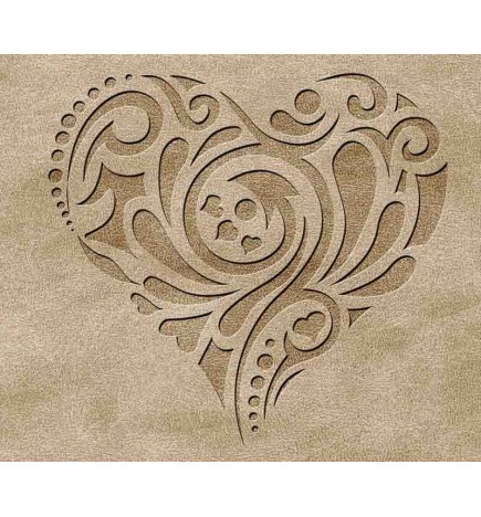 Tampon cuir 3D Coeur Tribal