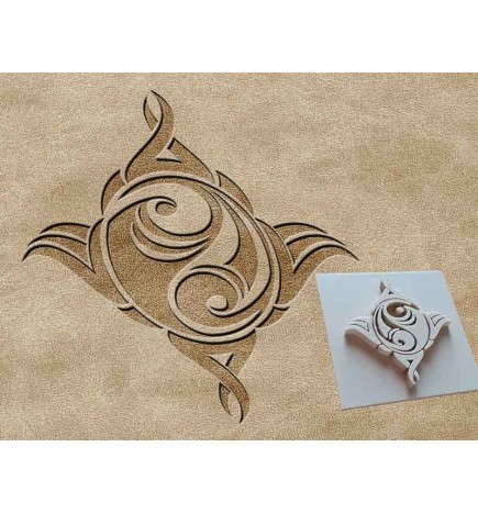 Matoir cuir 3D Ying Yang