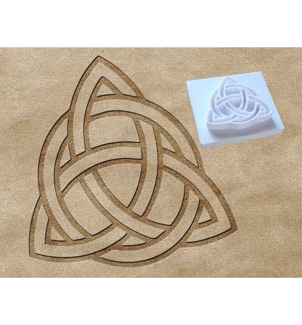 Tampon argile pâte à modeler cuir 3D Triskel