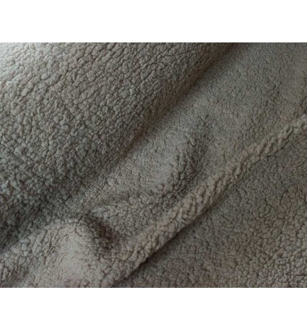 Tissu sherpa ecru imitation peau de de mouton