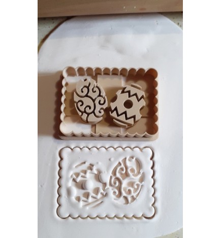 Emporte-pièce biscuit oeuf de pâques 3d