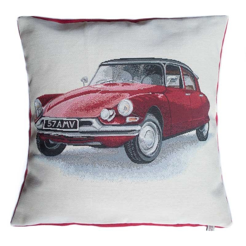 Housse de coussin Ds Citroën rouge