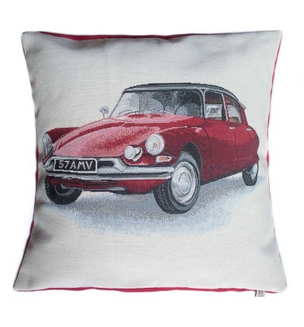 Housse de coussin Ds Citroën rouge