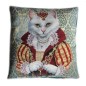 Housse de coussin chatte marquise