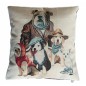 Housse de coussin chiens gavroches
