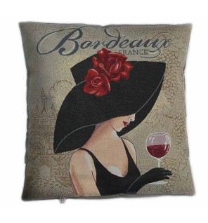 Housse coussin Femme Bordeaux