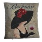 Housse coussin Femme Bordeaux