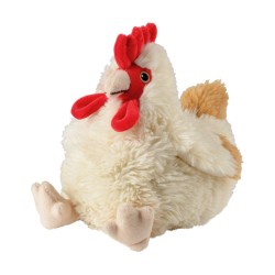 Bouillotte en peluche poule aux grains de blé et fleurs de lavande Française