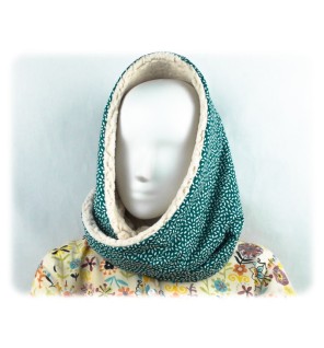Snood Echarpe Tubulaire en Sherpa Stili vert grain de riz