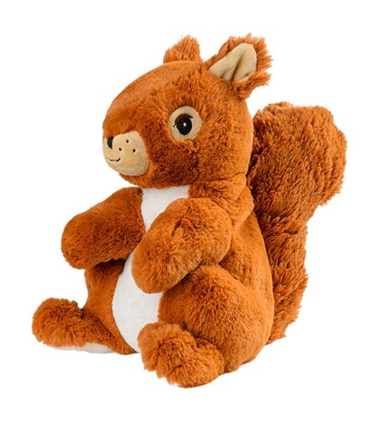 Ecureuil bouillotte en peluche aux grains de blé et fleurs de lavande Française