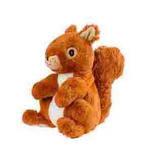 Ecureuil bouillotte en peluche aux grains de blé et fleurs de lavande Française